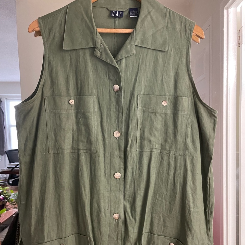 GAP 100% Long Linen Top